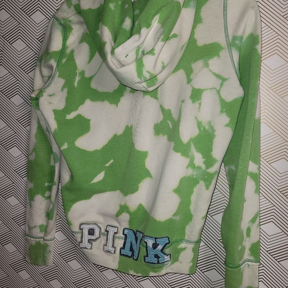 Bleached out lime Pink hoodie - Picture 5 of 8